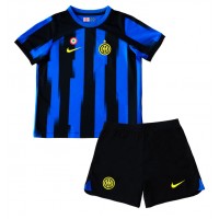 Inter Milan Domaci Dres za djecu 2023-24 Kratak Rukav (+ Kratke hlače)